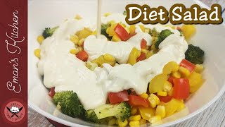 Cheesy Salad  Brocoli amp Corn Salad  Inspired by Satvic Movement  Emans Kitchen [upl. by Ahsitel]