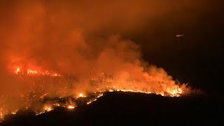 Evacúan a miles de personas por incendio fuera de control en California  AFP [upl. by Zetnwahs286]