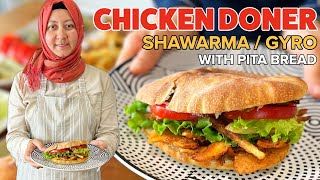 TRY Chicken Doner This Way With Pita Bread amp Grilled Veggies  The EASY Shawarma Recipe [upl. by Refinne263]