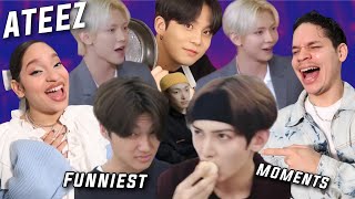 Waleska amp Efra react to ATEEZ the actual funniest things ATEEZ has ever done [upl. by Aicinet]