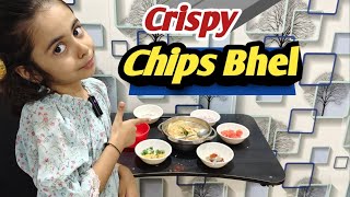 No Fire Cooking Recipe  Crispy Chips Bhel  Easy Snacks  nofirecookingcrispychipssnackscrispy [upl. by Icats]