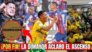 Dimayor ACLARA el Ascenso Llaneros Unión y Real Cartagena quién sube [upl. by Trauner]