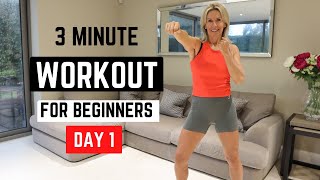 Beginner Weight Loss 3 Minute Workout Day 1 [upl. by Lounge983]