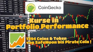 Coingecko Kurse in Portfolio Performance importieren [upl. by Saks]