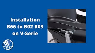 How to install the B66 armrest to B02B03 on VSerie  VERMEIREN [upl. by Masuh946]