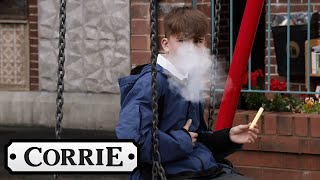 Liam Has An Asthma Attack After Trying A Vape  Coronation Street [upl. by Boorer15]