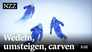 Wedeln umsteigen carven  der RetroTest auf Ski [upl. by Kasevich]