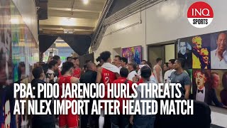 PBA Pido Jarencio hurls threats at NLEX import after heated match [upl. by Oiluarb]