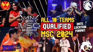 ALL 10 TEAMS QUALIFIED TO MSC 2024 SO FAR [upl. by Anauq]