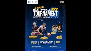 Pembukaan Pertandingan Basket 3x3 Disporseni Nasional UT Tahun 2024 [upl. by Beverie576]