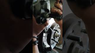 how to compress piston brake caliper press piston caliper shortvideo automobile fypシ゚viral short [upl. by Minnie]