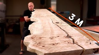 LARGE 3м Mappa Burl SLAB in to Table  How to make an epoxy table [upl. by Franklyn]