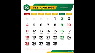 Kalender Masehi Februari 2024 dan Hari Libur [upl. by Sower]