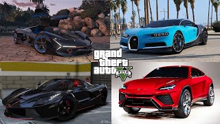 4 Rare Supercars Location In GTA 5 Story Mode Mod  Story mode  2021 [upl. by Nelleeus741]