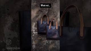 Full handmade leather tote bag LeatherFashion everythingleather IndianLeatherArtist￼ leather [upl. by Mercy]