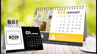 Desk Calendars Design in  CorelDraw x7 [upl. by Derwood]