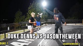 Duke Dennis 1v1s FaZe JasonTheWeen Basketball At AMP House [upl. by Orecul]