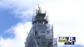 Angel Moroni placed on Pocatello Temple [upl. by Relda]