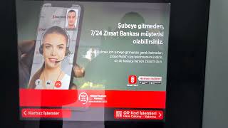 Ziraat Bankası ATM den QR Kod İle Hesaba Para Yatırma [upl. by Aisan]