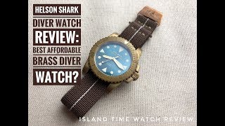 Helson Shark Diver Watch Review Best Affordable Brass Diver Watch [upl. by Yleme]