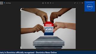 New Political Party in Dominica officially recognized  Dominica News Online [upl. by Shannen923]