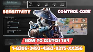 NEW UPDATE 34 BEST SENSITIVITY CODE  CONTROL SETTINGS BGMIPUBG MOBILE [upl. by Loreen]