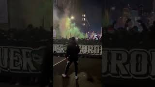 Feyenoord UltrasFans before Man City clash in Manchester football fyp mancity feyenoord UCL [upl. by Arries12]