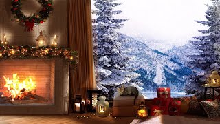 Cozy Christmas Ambience  Christmas Fireplace amp Cozy Winter Ambience [upl. by Durer998]