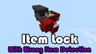 Item Lock with Wrong Item Detection Minecraft Tutorial [upl. by Leah271]