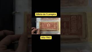 Billete de 1 Lempira del año 1961 billetesdehonduras numismatics coleccionistasdemonedas [upl. by Tanny348]