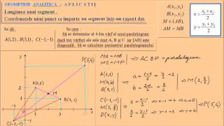 Exercitii rezolvate  coordonatele unui punct ce imparte un segment intrun raport dat 5 [upl. by Eada]
