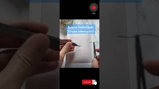 Suture Technique  Simple interrupted viral youtubeshorts medicalstudent [upl. by Ahsinehs]