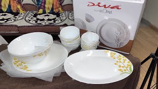 La Opala Dinner Set Unboxing Home Diva Set 27 piece best price best shopping creativepriya [upl. by Enilrad994]