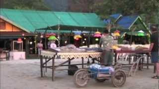 Walking Around White Sand Beach in Koh Chang Thailand Day and Night [upl. by Nosyla]