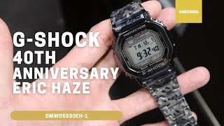 Unboxing GSHOCK Full Metal 40TH ANNIVERSARY ERIC HAZE GMWB5000EH1 [upl. by Anirtik153]