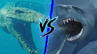 Mosasaurus VS Megalodon  Who Wins ⚔️🔥  shorts [upl. by Morganstein]