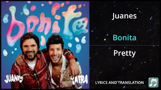 Juanes  Bonita Lyrics English Translation  ft Sebastián Yatra  Dual Lyrics English and Spanish [upl. by Itsym]