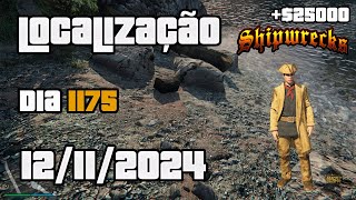 GTA ONLINE BAÚ DO TESOURO NÁUFRAGO LOCALIZAÇÃO FARRAPOS DE TRAJE SHIPWRECK DIA1175 12112024 [upl. by Hunger968]