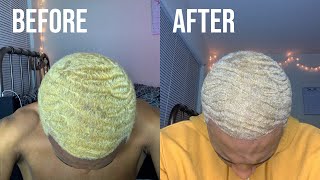 How to Tone brassy yellow hair to Ash Blondesilver with Wella Toner [upl. by Waldner587]