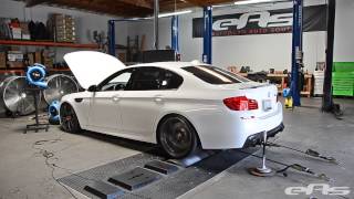 BMW F10 M5  Akrapovic Evolution Exhaust amp AMS Catless Downpipe Dyno [upl. by Chladek558]