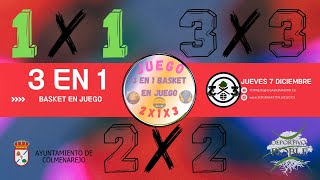 3 en 1 basket en juego con 6 jugadores  jueves 712 2x1x3 colmenarejo 3en1basketenjuego [upl. by Letch]