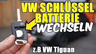 VW SCHLÜSSELBATTERIE WECHSELN ANLEITUNG IN UNTER EINER MINUTE  Beispiel VW Tiguan R 2023 [upl. by Neerroc]