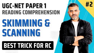 2 Skimming and Scanning  Reading Comprehension  UGCNET Paper 1  Bharat Kumar [upl. by Nylarahs]