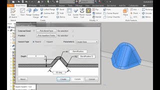 Autodesk Inventor  How to create gusset in Sheet Metal  Gusset Creator [upl. by Hermione915]