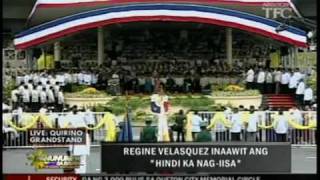 Regine Velasquez  Noynoy Aquino Inauguration  Hindi Ka NagIisa LIVE [upl. by Phiona]