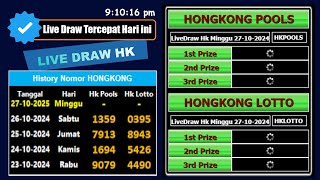 Keluaran result LIVE DRAW HK hari ini 27 oktober 2024 Pengeluaran HONGKONG tercepat hari ini [upl. by Willey]