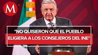 quotQue se vayan a engañar a otra partequot AMLO acusa a INE de usar Plan B electoral [upl. by Avruch540]