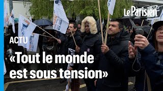 Les policiers du commissariat de SaintOuen manifestent contre leur cheffe de service [upl. by Sivel533]