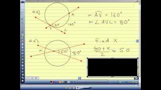 Geometry 94 Secant and Tangent anglesavi [upl. by Verdie]