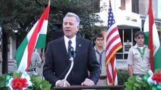 Hungarian president Pál Schmitt in Cleveland Ohio [upl. by Miller]